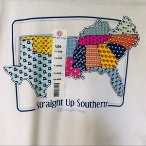 Straight up southern t-shirt itsa girl thing XL A1